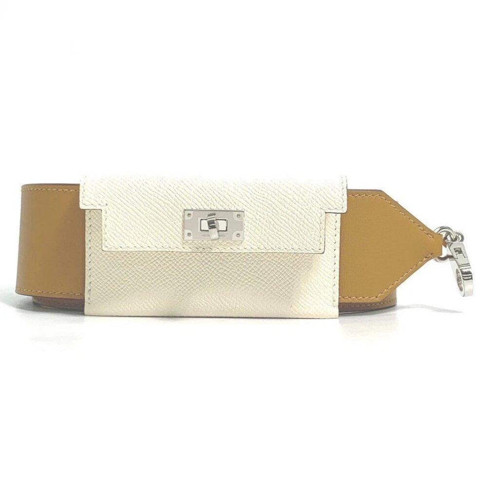 HERMES Bandouliere Kelly Pochette Shoulder strap Swift / Epsom Beige - Picture 7 of 16